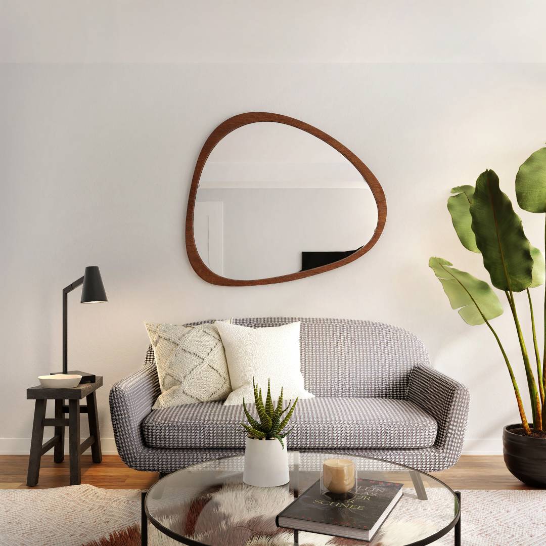 Hang a mirror to make the room look larger