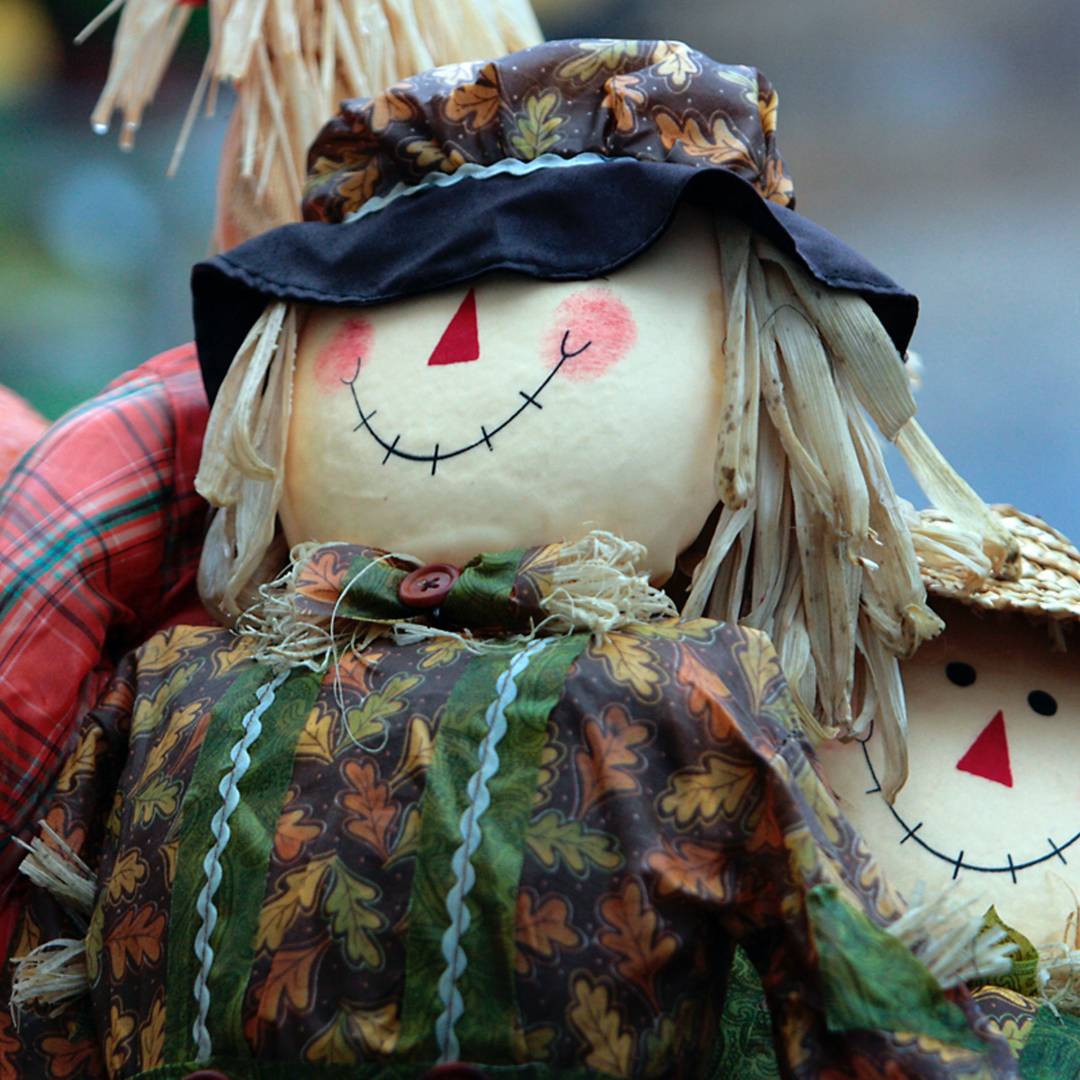 Hang some scarecrows or other fall decorations?